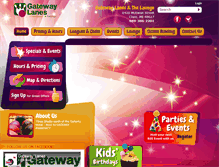 Tablet Screenshot of gatewaylanesandlounge.com